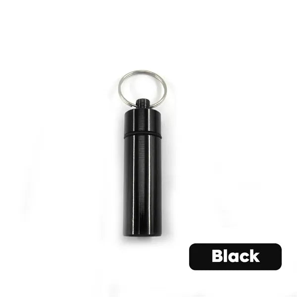 Aluminum Pill Case with Keychain
