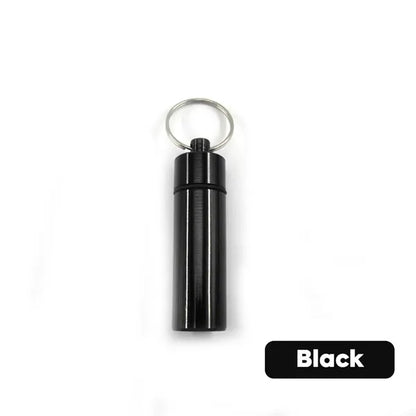 Aluminum Pill Case with Keychain