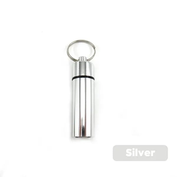 Aluminum Pill Case with Keychain