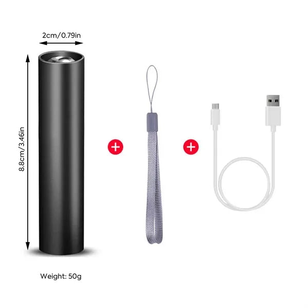 Rechargeable Aluminum LED Flashlight