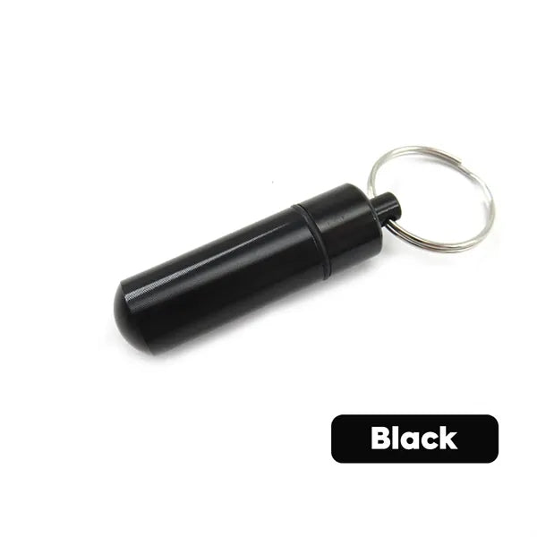 Aluminum Portable Pill Case with Keychain