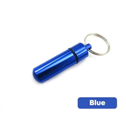 Aluminum Portable Pill Case with Keychain