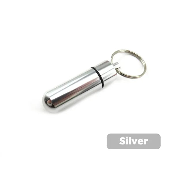 Aluminum Portable Pill Case with Keychain