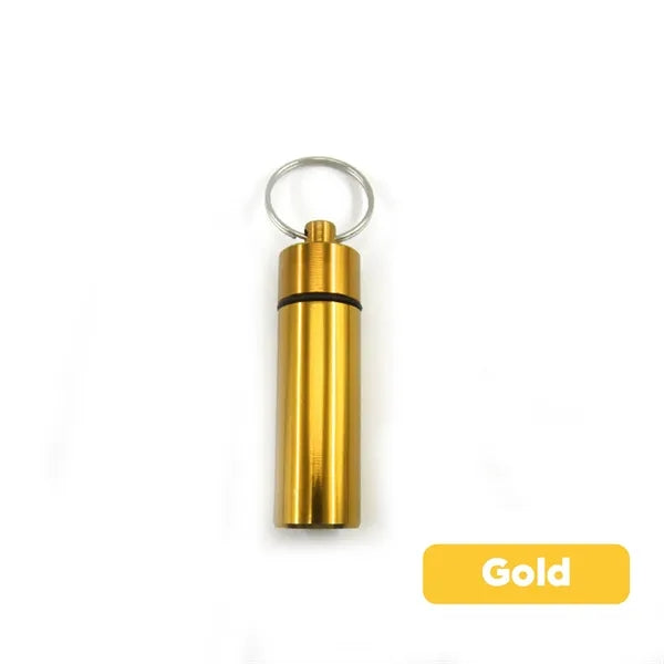 Aluminum Pill Case with Keychain