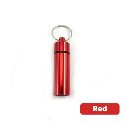 Aluminum Pill Case with Keychain