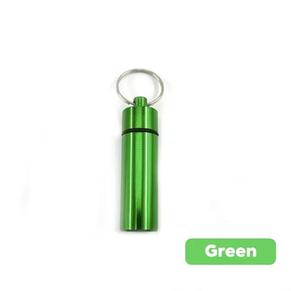Aluminum Pill Case with Keychain