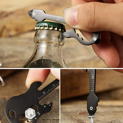 12-in-1 Guitar-Shaped Multi-Tool Card