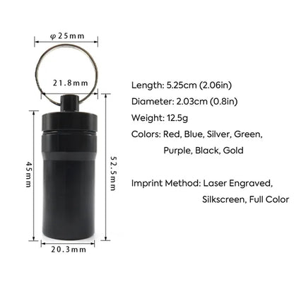Waterproof Aluminum Pill Container