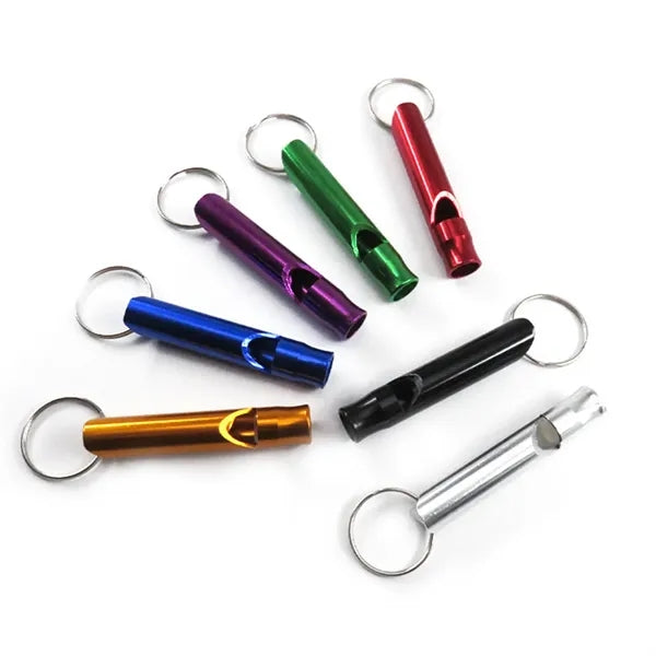Aluminum Emergency Whistle with Keychain