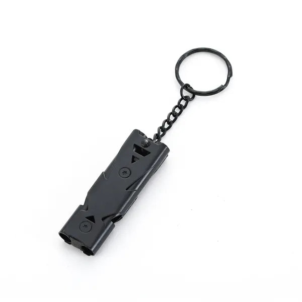 High-Pitched Dual-Tube Keychain Whistle