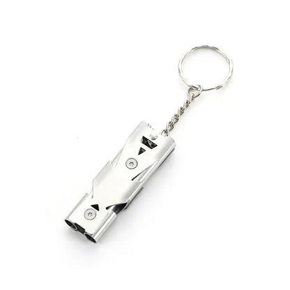 High-Pitched Dual-Tube Keychain Whistle