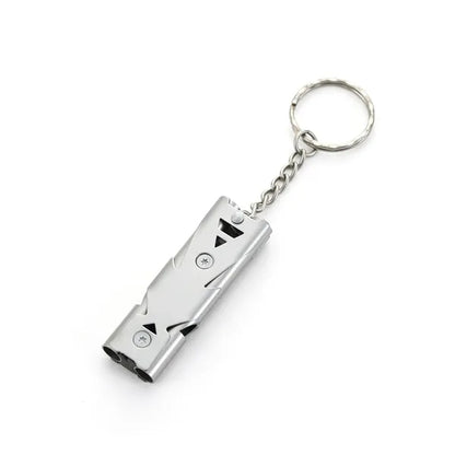 High-Pitched Dual-Tube Keychain Whistle