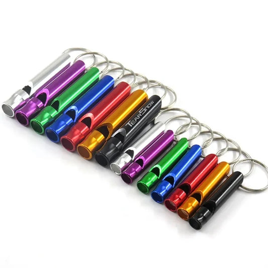 Aluminum Emergency Whistle with Keychain