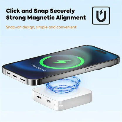 Magnetic 3-in-1 Wireless Power Bank 5000mAh