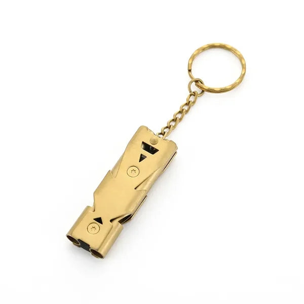 High-Pitched Dual-Tube Keychain Whistle