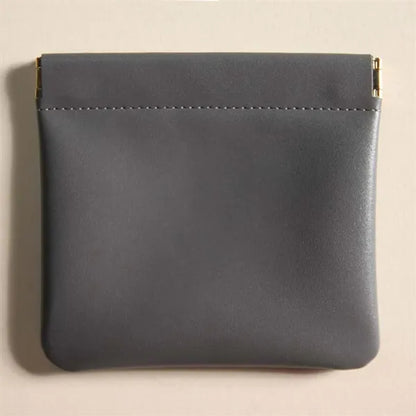 Squeeze Leather Storage Pouch