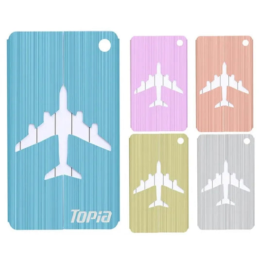 Brushed Aluminum Luggage Tag