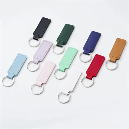 Minimalist PU Leather Key Tag