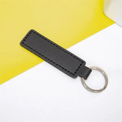 Rectangular Leather Keychain