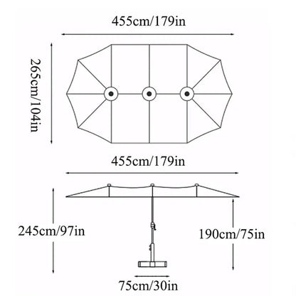 Outdoor Patio Umbrella with Base