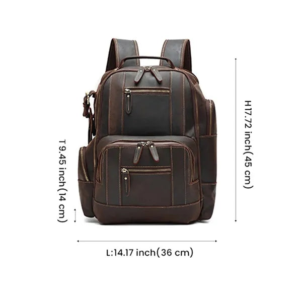 Vintage Leather 15.6" Laptop Backpack