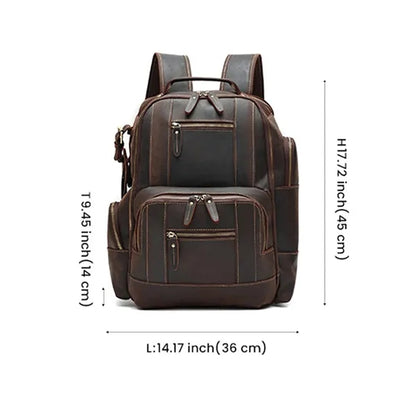 Vintage Leather 15.6" Laptop Backpack