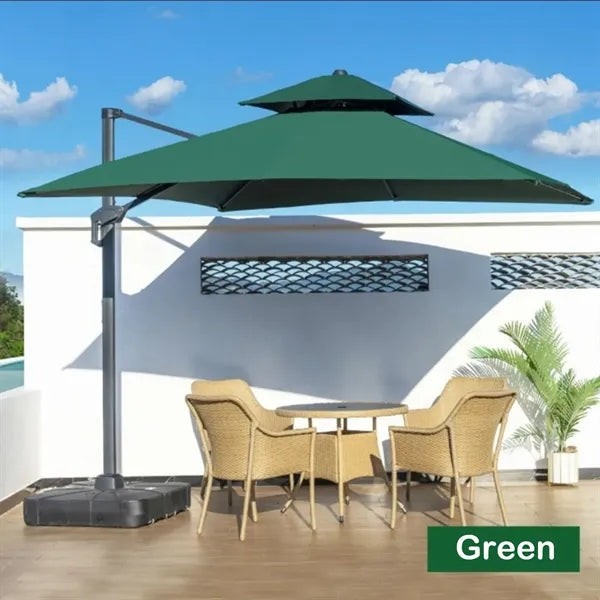 Square Patio Umbrella with Base