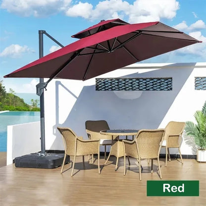 Square Patio Umbrella with Base