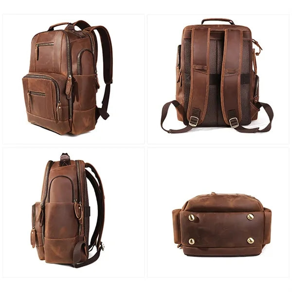 Vintage Leather 15.6" Laptop Backpack