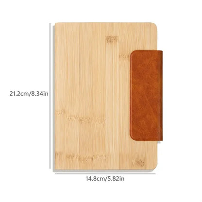A5 Bamboo Grain Leather Notebook