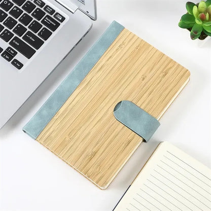A5 Bamboo Cover Magnetic Closure Notebook
