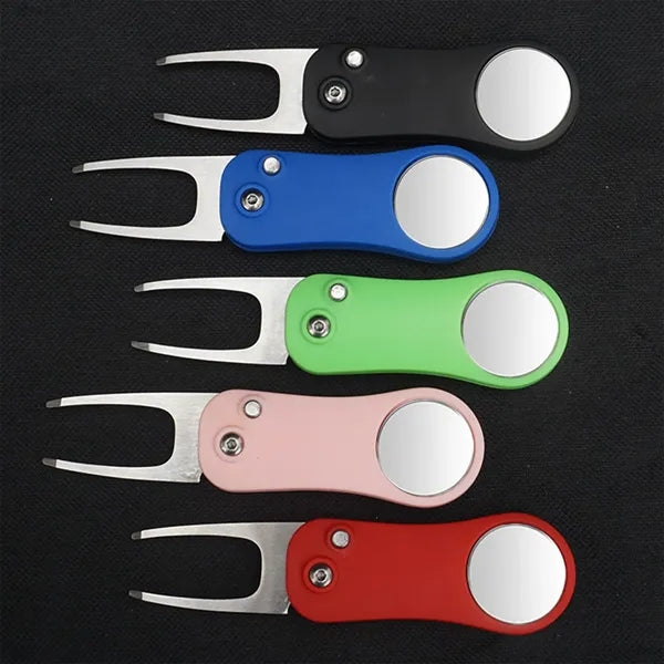 Golf Divot Tool with Magnetic Ball Marker