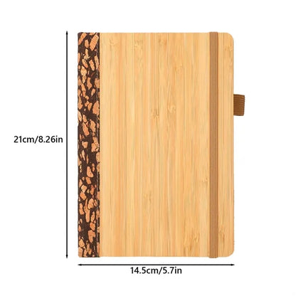 A5 Bamboo Cover Elastic Band Notebook