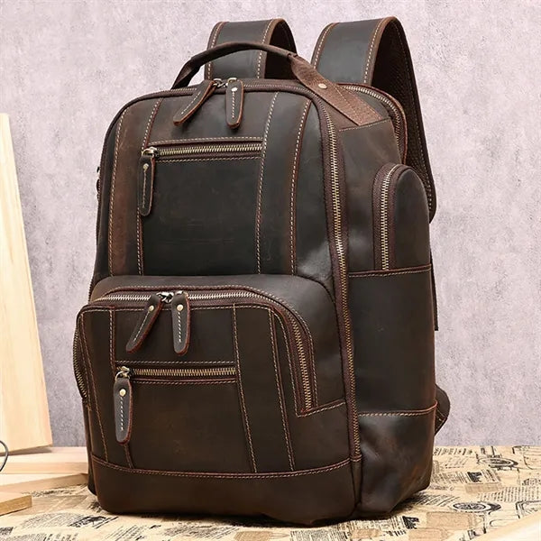 Vintage Leather 15.6" Laptop Backpack