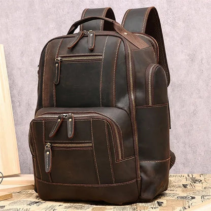 Vintage Leather 15.6" Laptop Backpack
