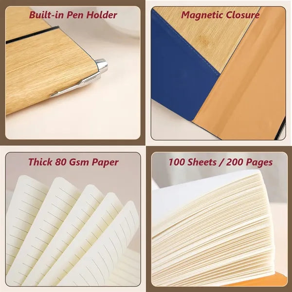 A5 Tri-Fold Leather Notebook