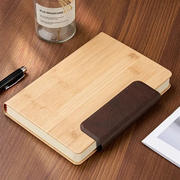 A5 Bamboo Grain Leather Notebook