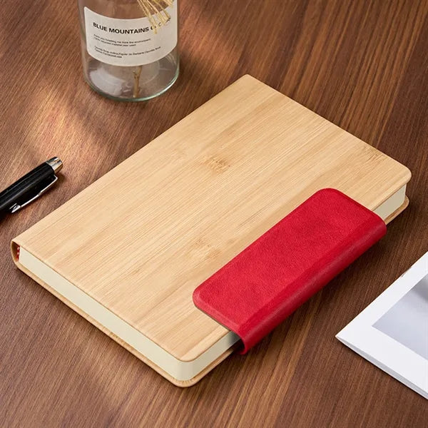 A5 Bamboo Grain Leather Notebook