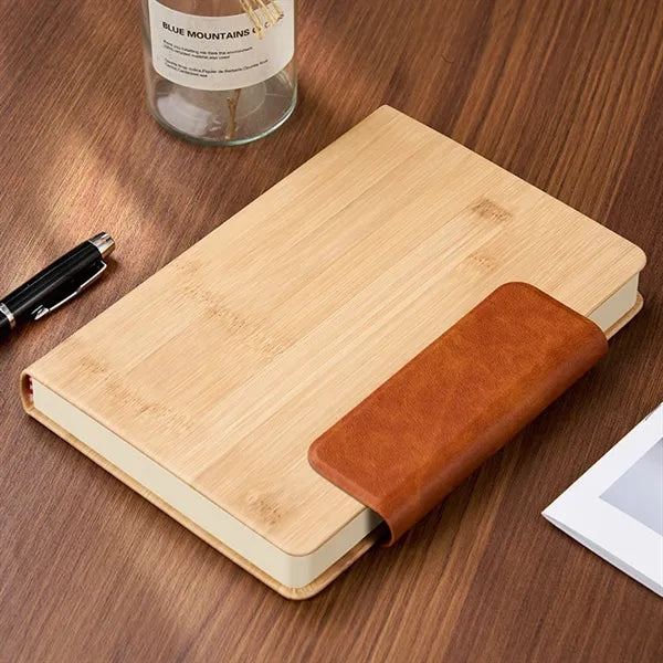 A5 Bamboo Grain Leather Notebook