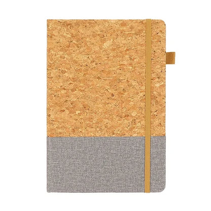 Eco Cork Business Notebook with Elastic Closure