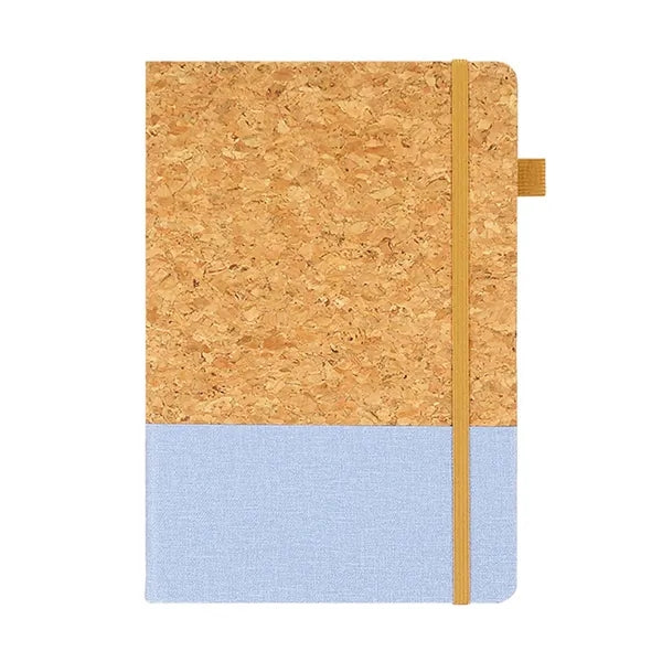 Eco Cork Business Notebook with Elastic Closure
