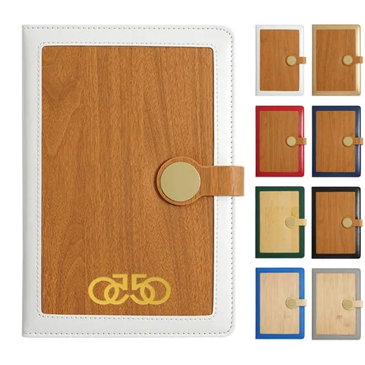 A5 Faux Bamboo Finish Notebook