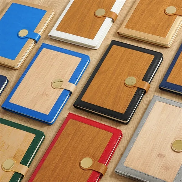 A5 Faux Bamboo Finish Notebook