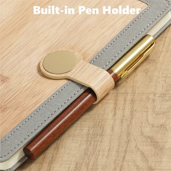 A5 Faux Bamboo Finish Notebook