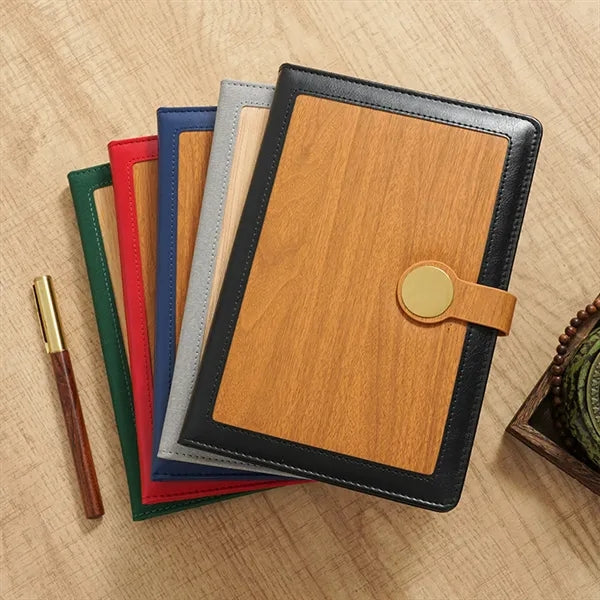 A5 Faux Bamboo Finish Notebook