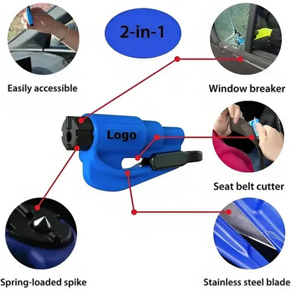 2 in 1 Seatbelt Cutter and Window Breaker Keychain
