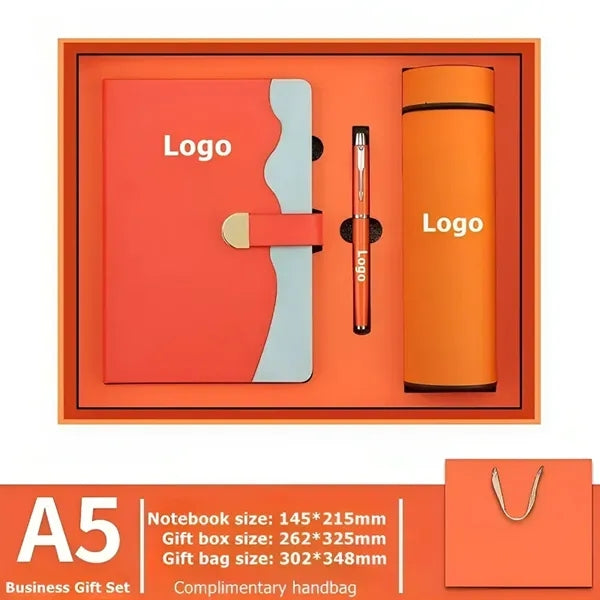 Leather Notebook Tumbler & Pen Gift Set