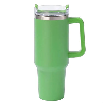 40oz Stainless Steel Insulated Tumbler with Handle and Straw