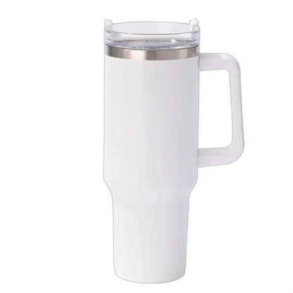 40oz Stainless Steel Insulated Tumbler with Handle and Straw