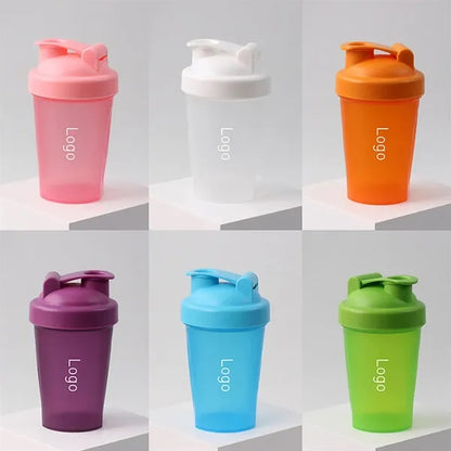 13.5 Ounce Round Protein Shaker Bottle BPA Free Plastic
